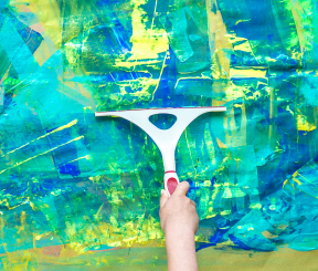 Squeegee used to create art