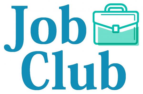  Job Club with briefcase clip art.