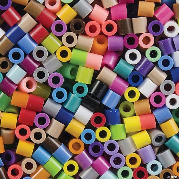 Multicolored cylindrical beads